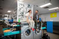 An East Somerville laundromat transforms into an art gallery