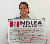 South African woman to spend 40 years in prison for importing 5.75kg heroin into Nigeria