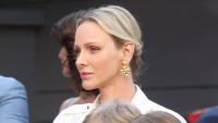 Princess Charlene adds a golden touch to sophisticated power suit for palace appearance