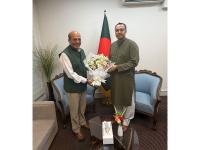 Indian envoy Dinesh Trivedi meets Bangladesh PM’s Adviser Mahdi Amin; discuss bilateral relations