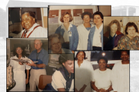 Generations of Bulloch Memorial nurses and staff share memories, laughter, and a meal