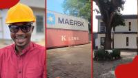 Man Turns 2 Shipping Containers Into Two-Storey Office, Shares Cost
