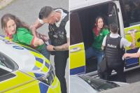 Shocking video of Belgium police officer slapping handcuffed woman across the face sparks outrage