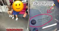 'I think it's a scam': Woman intervenes to stop MRT commuter from showing bank details to alleged police impersonator