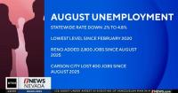 Nevada's unemployment rate dropped slightly last month