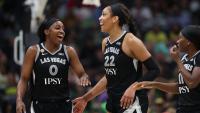 Jackie Young, A'ja Wilson have record nights in Las Vegas Aces win