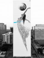INO Paints “Fly Away” on a 23-Story Building in Houston