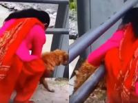 Nepal Viral Video: Woman Pushes Dog Off Bridge Into Fast-Flowing River, Shocking Footage Sparks Outrage — Watch What Happened