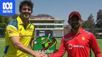 ODI live: Australia tries to back up opening win over Zimbabwe