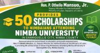 50 Nimba University Students Receive Scholarship