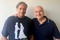 ‘Old friend, recent critic’: Shashi Tharoor bumps into Anupam Kher during California medical checkup