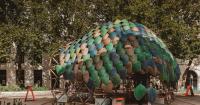 Poignant Pangolin Shield installation looks backwards to colonial era – and forwards to an age of bamboo construction