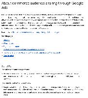 Google Ads Commerce Audience Sharing Help Document