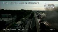 Vehicle fire shuts down multiple WB lanes on North Loop at Shepherd Drive, Houston TranStar reports
