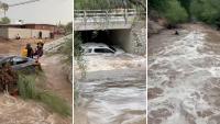 Arizona flash flooding triggers 3 rescues in under 30 minutes, driver swept into wash
