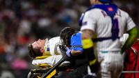 Jared Young health update after New York Mets star was carted off field on stretcher and rushed to hospital