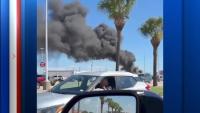 Emergency crews respond to recycling facility fire in Galveston, fire department says