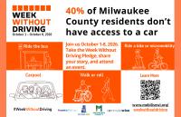 Post From Community: Milwaukee County residents called on to rethink the daily drive during “Week Without Driving”