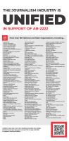 Journalism Industry Unites in Support of First-of-its-Kind California Journalist Tax Credit Bill