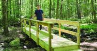 School’s Nature Trail footbridge installed