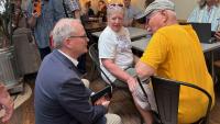More political appearances coming Saturday following appearance in Emporia by Senate candidate Adam Hamilton Monday