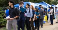 Students flock to Memorial Mall for Industrial Roundtable