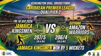 Jamaica Kingsmen Chase Down Guyana Amazon Warriors to Secure Five-Wicket Victory