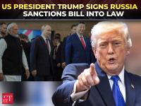 US President Trump signs Russia sanctions bill, clears way for 100% tariffs on India, China