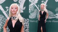 Christina Aguilera Does Sultry Glam Paired with Silk Versace Gown at 20th Anniversary Gala of the Prince Albert II of Monaco Foundation