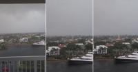 Strange tornado captured in a city in South Florida