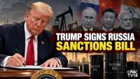 Trump signs Russia sanctions bill with up to 100% tariff threat for India, China