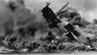 Japan Lost World War II the Second Bombs Fell on US Navy Battleships At Pearl Harbor