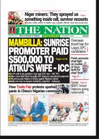 Nigerian Newspapers September 19: Miners Death, Sunrise On Atiku, Others