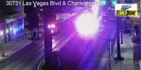 Car, e-bike crash near Las Vegas Blvd, Charleston sends one to hospital