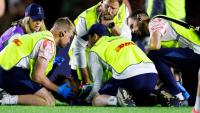 Luckless England international knocked out in sickening incident 46 seconds into debut