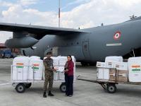 India hands over additional relief supplies to flood-hit Nepal