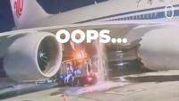 New York JFK Fuel Truck Damages Air China Boeing 747-8, Jet Fuel Pours From Wing