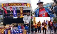 College football fans spot brutal mistake on bootleg scarves sold outside Wembley in sport's return to London