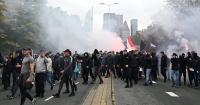 Dutch riot police break up far-right protest in The Hague after violence erupts