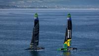 SailGP Switzerland: USA recruit Martine Grael with sailors injured; Black Foils start strong in light conditions