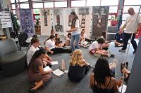 Paw Paw Middle School and Paw Paw High School touring Anne Frank exhibit this month