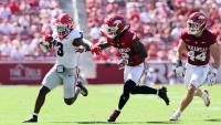 Georgia football runs all over Arkansas in SEC opener in blowout