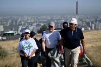 Kyrgyz Cabinet Chairman and officials clean up Boz-Boltok mountain
