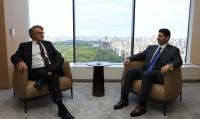 Qatar Central Bank Governor meets with officials from global firms