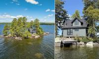 Tree-lined private island on gorgeous Maine lake hits the market for just $450,000... but there's one major complication