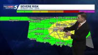 TIMELINE: Severe weather possible for Oklahoma Sunday with storms, wind, and hail risks