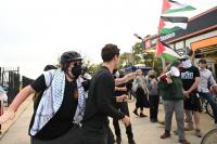 Pro-Palestine protesters rally outside Ed Sheeran concert in Philadelphia