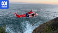 Three-hour ordeal to rescue man trapped in 30-metre rock crevice
