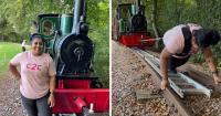 World-record-holding woman completes train pull for south Essex charity