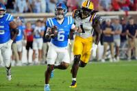 Trinidad Chambliss leads No. 8 Mississippi past No. 7 LSU 32-24 in Lane Kiffin's return to Ole Miss